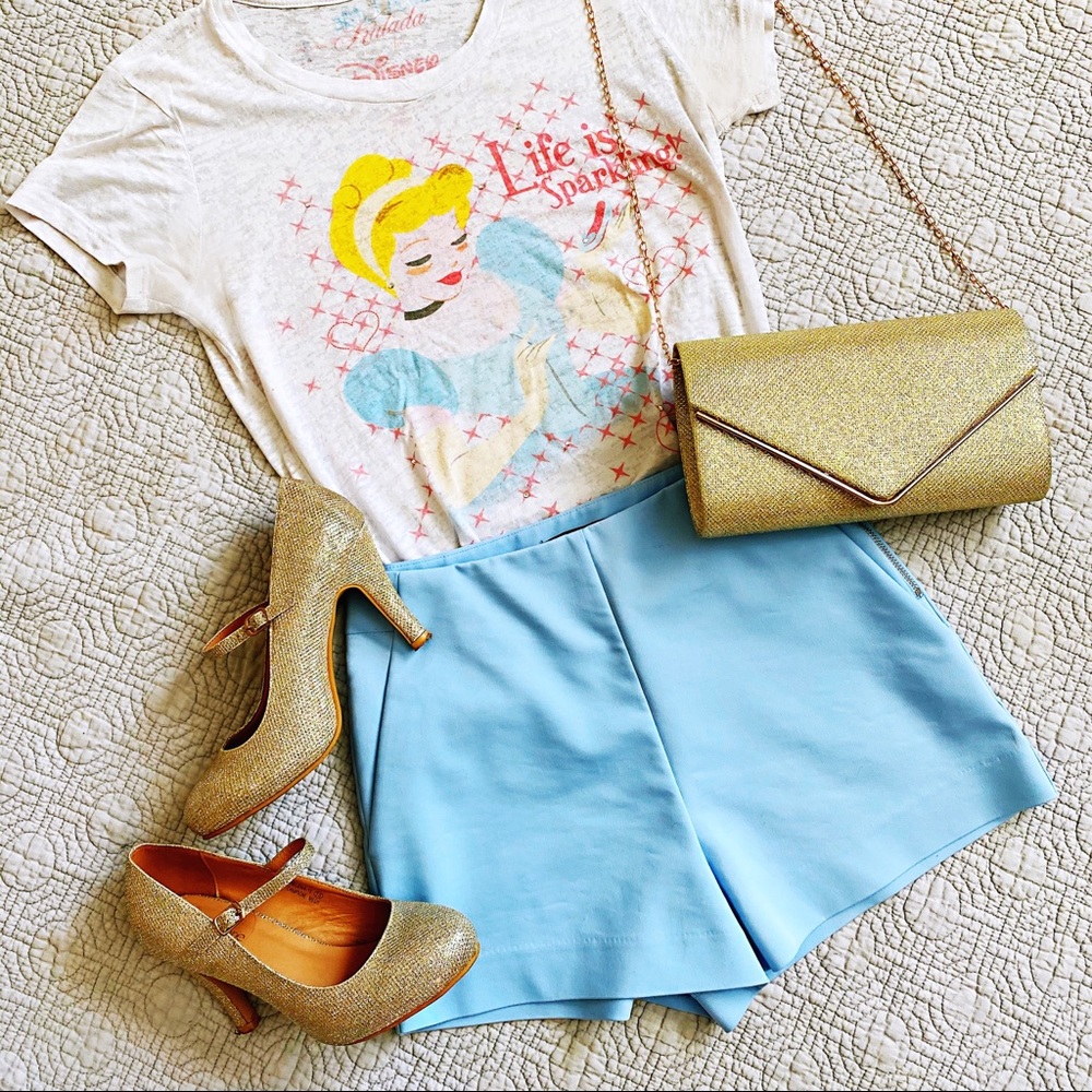 Ice Blue Shorts Cinderella Disneybound